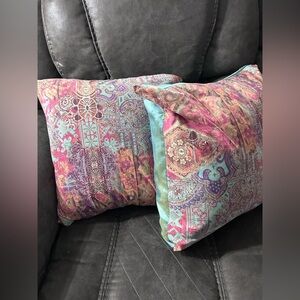 Poetic Wanderlust Tracy Porter square throw pillow whimsical colorful velvet 16”